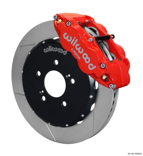 Wilwood Narrow Superlite 6R Front Hat Kit 12.88in Red Honda S2000 thumbnail 2
