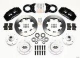 Wilwood Dynapro 6 Front Hub Kit 12.19in Drill Red 1965-1969 Mustang Disc & Drum Spindle thumbnail 2