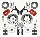 Wilwood Forged Dynalite Front Kit 11.00in Drill-Red 59-64 Chevy Impala / 63-64 Corvette thumbnail 1