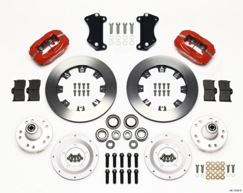 Wilwood Forged Dynalite Front Kit 12.19in Red Heidts Tri -5 2 inch Drop Spindle