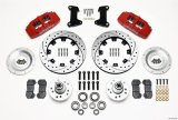 Wilwood Dynapro 6 Front Hub Kit 12.19in Drilled Red 74-80 Pinto/Mustang II Disc Spindle only thumbnail 1