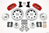 Wilwood Dynapro 6 Front Hub Kit 12.19in Drilled Red 74-80 Pinto/Mustang II Disc Spindle only thumbnail 2
