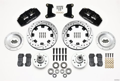 Wilwood Dynapro 6 Front Hub Kit 12.19in Drilled 74-80 Pinto/Mustang II Disc Spindle only