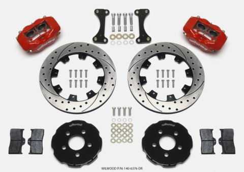 Wilwood Forged Dynalite Front Hat Kit 12.19in Drilled Red 00-04 PT Cruiser/03-04 SRT/4 thumbnail 1