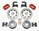 Wilwood Forged Dynalite P/S Rear Kit Drilled Red Chev 12 Bolt w C-Clips thumbnail 1