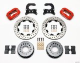 Wilwood Forged Dynalite P/S Rear Kit Drilled Red Chev 12 Bolt w C-Clips thumbnail 2