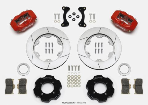 Wilwood Forged Dynalite Front Hat Kit 11.00in GT Rotor Red 95-05 Miata