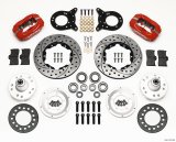 Wilwood Forged Dynalite Front Kit 11.00in Drill Red 1970-1973 Mustang Disc & Drum Spindle thumbnail 1