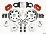 Wilwood Forged Dynalite Front Kit 12.19in Drill Red 1965-1969 Mustang Disc & Drum Spindle thumbnail 1