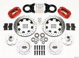 Wilwood Forged Dynalite Front Kit 12.19in Drill Red 1965-1969 Mustang Disc & Drum Spindle thumbnail 2