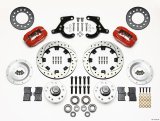 Wilwood Forged Dynalite Front Kit 11.75in Drilled Red 55-57 Chevy thumbnail 1