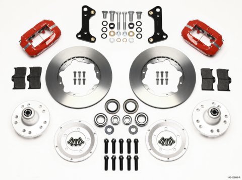 Wilwood Forged Dynalite Front Kit 11.00in Red 67-69 Camaro 64-72 Nova Chevelle