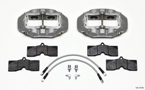 Wilwood D8-4 Front Caliper Kit Clear Corvette C2 / C3 65-82 thumbnail 1
