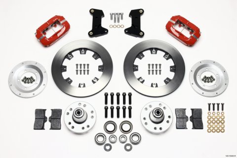 Wilwood Forged Dynalite Front Kit 12.19in Red 74-80 Pinto/Mustang II Disc Spindle only