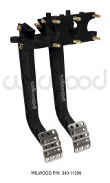 Wilwood Adjustable Dual Pedal - Brake / Clutch - Rev. Swing Mount - 6.25:1 thumbnail 1