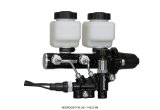 Wilwood Tandem Remote M/C Kit w L/H Bracket & Prop Valve - 1 1/8in Bore Black thumbnail 1
