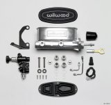 Wilwood HV Tandem M/C Kit w L/H Bracket & Prop Valve - 7/8in Bore Ball Burn.-W/Push thumbnail 1