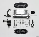Wilwood HV Tandem M/C Kit w L/H Bracket & Prop Valve - 7/8in Bore Ball Burnished-W/Pushrod thumbnail 1