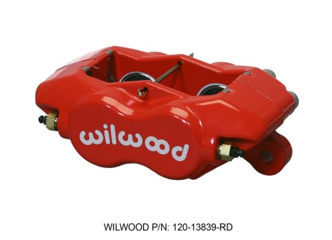 Wilwood Caliper-Forged Dynalite-Red 1.38in Pistons .81in Disc