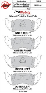 Wilwood Pad Set Promatrix D881 thumbnail 2