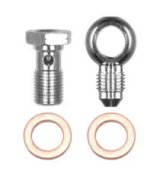 Wilwood Banjo Fitting Kit -3 male to 7/16 Banjo Bolts & Crush Washers (2 qty) thumbnail 2