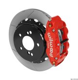 Wilwood Narrow Superlite 4R Rear Kit 12.88in Slotted Red 00-06 BMW M3 E46 thumbnail 1