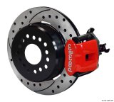 Wilwood Combination Parking Brake Rear Kit 12.19in Dia 0.81in Rotor Thickness - Red Drilled thumbnail 1