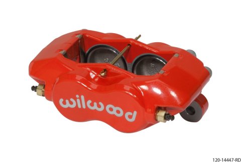 Wilwood Caliper-Forged Dynalite w/Dust Seal-Red 1.75in Pistons .81in Disc