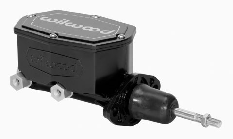 Wilwood Compact Tandem Master Cylinder - 7/8in Bore - w/Pushrod (Black) thumbnail 2