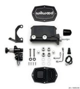 Wilwood Compact Tandem M/C - 7/8in Bore w/RH Bracket and Valve (Pushrod) - Black thumbnail 1