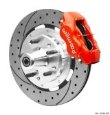 Wilwood 55-57 Chevrolet Bel Air w/ CPP Spindle Forged Dynalite Front Big Brake Kit - Red thumbnail 1