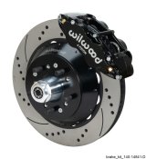 Wilwood Narrow Superlite 6R Black Front Big Brake Kit Ford 14in Drilled/Slotted Rotor thumbnail 1