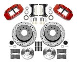 Wilwood 63-87 Chevy C10 Narrow Superlite 6R Front Brake Kit Drilled & Slotted 12.19in Rotors - Red thumbnail 2
