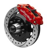 Wilwood Forged Narrow Superlite 6R Front Big Brake Kit 13.06in Drilled Rotors 88-98 C1500 - Red thumbnail 1