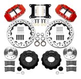 Wilwood Forged Narrow Superlite 6R Front Big Brake Kit 13.06in Drilled Rotors 88-98 C1500 - Red thumbnail 2