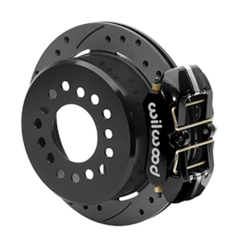 Wilwood Small Ford 11 in. Forged Dynapro Low-Profile Rear Parking Brake Kit (Drilled & Slotted) thumbnail 1