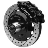 Wilwood 63-87 C10 CPP Spindle FNSL6R Front BBK 13in Drilled/Slotted 6x5.5 BC - Black thumbnail 1