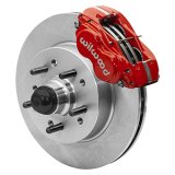 Wilwood 55-57 Chevy Bel Air Dynalite 4 Classic Kit, 5x4.75in Hub - Red thumbnail 1