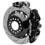 Wilwood AERO4 Big Brake Rear Electronic Parking Brake Kit - Red - Powder Coat Caliper - D/S Rotor thumbnail 2