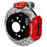 Wilwood Forged Dynalite Rear Electronic Parking Brake Kit - Red Powder Coat Caliper - D/S Rotor thumbnail 2