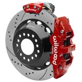 Wilwood AERO4 Big Brake Rear Electronic Parking Brake Kit - Red - Powder Coat Caliper - D/S Rotor thumbnail 1