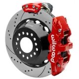 Wilwood AERO4 Big Brake Rear Electronic Parking Brake Kit - Red - Powder Coat Caliper - D/S Rotor thumbnail 2