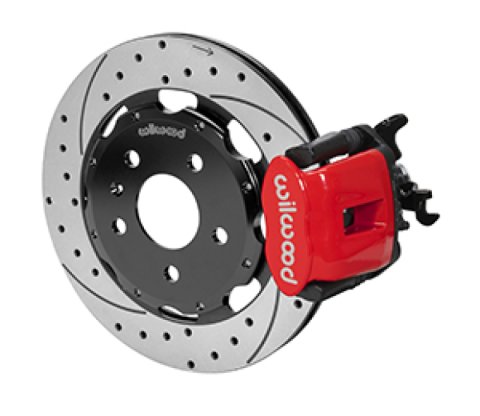 Wilwood 03-08 Audi A4 Caliper-Combination Parking Brake Rear 12.19 Rotor - Red thumbnail 1