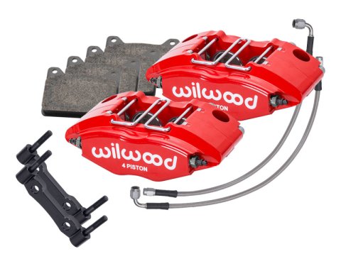 Wilwood 69-74 Porsche 911 Front Powerlite Caliper Kit 3in MT - Red thumbnail 2