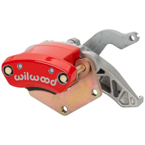 Wilwood RH MC4 Mechanical Parking Brake Caliper - 2.00in Bracket - 1.10in Disc - Red