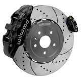 Wilwood 20-23 Chevy Corvette C8 Aero4 Black Rear Big Brake Kit - Drilled & Slotted thumbnail 4