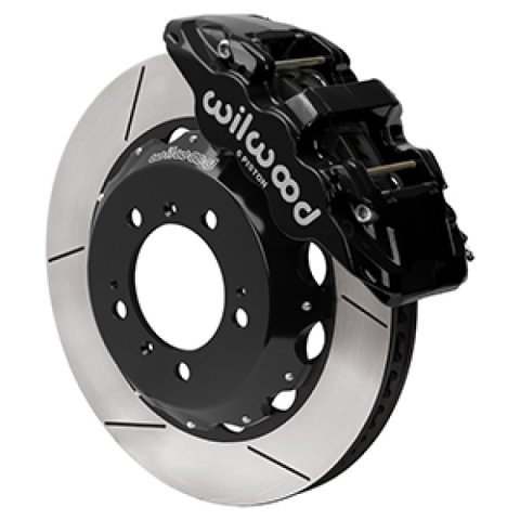 Wilwood 99-12 Porsche 911(996/997) Aero6 Front Brake Kit Slotted 14.00in Rotor W/Lines - Black