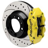 Wilwood 99-12 Porsche 911 (996/997) Superlite 4R Rear Brake Kit Drilled 14.00in Rotor w/Lines - Ylw thumbnail 1