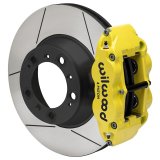 Wilwood 99-12 Porsche 911(996/997) Superlite 4R Rear Brake Kit Slotted 14.00in Rotor W/Lines - Ylw thumbnail 1
