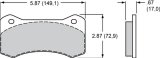 Wilwood BP-30 Brake Pads 6617 Aero .670 Thick thumbnail 1